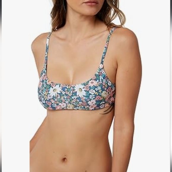 O'NEILL Women's Surfside Bralette Bikini Eliza Ditsy  / SLATE "TOP ONLY" NEW - Picture 6 of 10